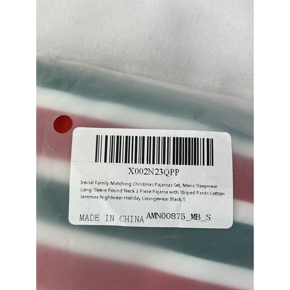 IREVIAL Pajama Set Striped Sleepwear Holiday/Merry Christmas - Mens Size Small - Picture 4 of 6